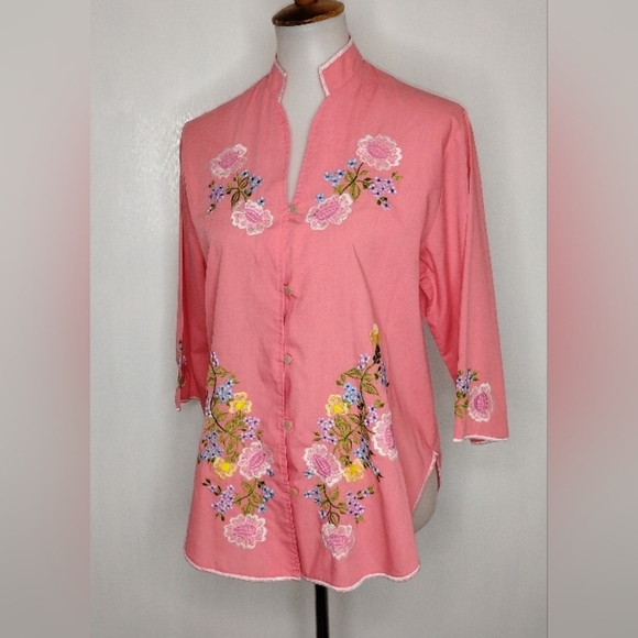 VINTAGE HAWAII EMBROIDERED BLOUSE - Picture 8 of 10